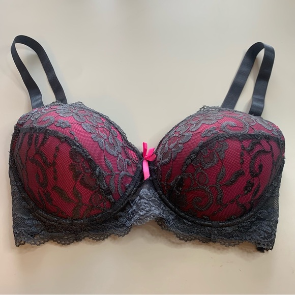 Sofra Other - Sofra Black and Pink Lace Bra